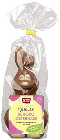 Rosengarten Vollmilch-Osterhase, geschminkt (80 g) - Bio