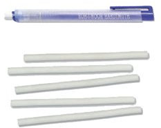 KOH-I-NOOR Radierer/Stift in Stiftform 12,5 cm Lang mit 5 Stück Ersatz Radiergummi blau