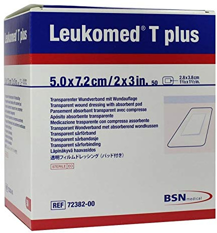 LEUKOMED transp.plus sterile Pflaster 5x7,2 cm 50 St