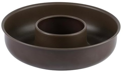 Gobel 254050 Moule à Savarin Profond Embouti Cylindre Débouché Anti-Adhérent 24 cm, Marron