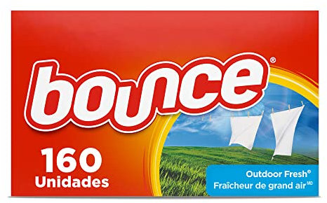 Bounce hojas suavizantes de tela, frescas al aire libre, 160 unidades