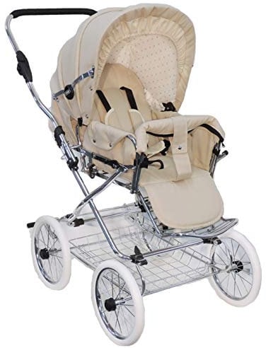 Eichhorn Buggy 419RFS-K045-EVA-0 Sportwagen mit Lederriemengestell und Schieberhöhenverstellung, EVA-Rad, beige
