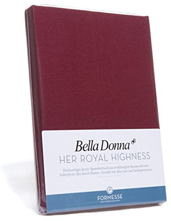 Formesse – Bella Donna Jersey. Edles Jersey-Spannbettlaken 70x190-80x220 cm - bis 30cm Höhe - 97% Baumwollzwirn, 3% Elastan, Aloe Vera und Arganöl/Spannbetttuch aus Deutschland - Natur
