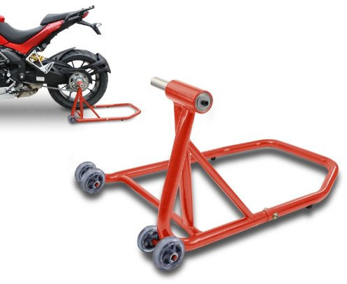 ConStands Rear Paddock Stand compatible with MV Agusta Brutale 800 RR 15-22 red, Single Swing Arm, adaptor incl.