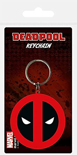 Marvel Comics Deadpool - Symbol, Schlüsselanhänger aus Gummi, 4.5 x 6 cm