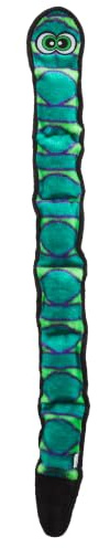 Outward Hound Invincibles Blue Snake Plush Dog Toy, XL | Long Plush Design, Interactive Play, Soft Fabric, Multiple Squeakers, Suitable for Large Dogs