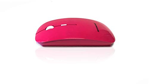 Accuratus Image RF Pink - Wireless 2.4GHz RF Full Size Computer Mouse with Glossy Finish