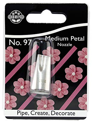 PME JEM Medium Petal / Ruffle Piping Nozzle no. 97, Silver