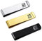 MeMeDIY Geldklammer Herren, Personalisierte Geldscheinklammer Gravur Geschenk für den Vater, Schmaler Kartenhalter, Silber, Gold, Schwarz, Edelstahl Vordertaschen (Anfangsmonogramm A Set mit 3 Farben)