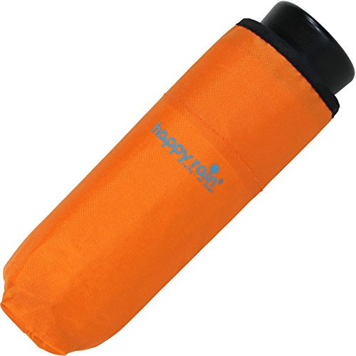 Ultra Mini Taschenschirm Damen Regenschirm Uni - orange