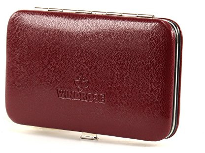 WINDROSE 4-teilig Maniküretui/Merino Moda (rot-legacy)