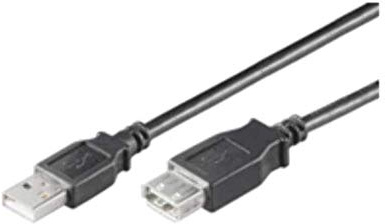 Microconnect USB2.0, M/F, 0.1 m – USB Kabel (M/F, 0.1 m, 2.0, USB A, USB A, 480 Mbit/s, 0,1 m) schwarz