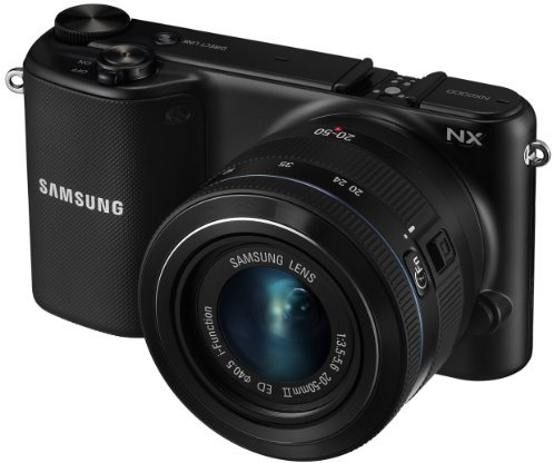 Samsung NX2000 Systemkamera Set (20,3 Megapixel, 9,4 cm (3,7 Zoll) LCD-Display, HDMI, WiFi, USB 2.0, inkl. 20-50 mm i-Function Objektiv, Zweitakku, Samsung 16GB microSD Karte, Adobe PS Lightroom) schwarz