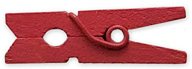 LWR CRAFTS Mini pinces à linge en bois 15 couleurs 100 par paquet 1 2,5 cm (rouge)