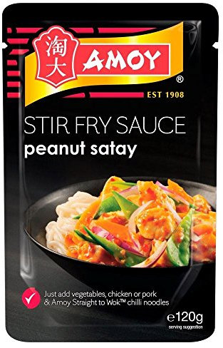 Amoy droite Wok arachides Satay Sauté Sauce (120g) - Paquet de 6