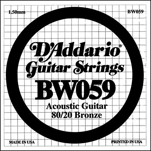 D'Addario .059 Bronze Wound Single String for Acoustic Guitar