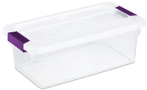 Sterilite 12 Pack 17511712 6-Quart ClearView Latch Box Storage Tote Container