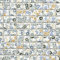 Retro Vintage Mosaik Fliese Keramik weiß Blumen Spring Flower WB18C-1401 für WAND BAD WC DUSCHE KÜCHE FLIESENSPIEGEL THEKENVERKLEIDUNG BADEWANNENVERKLEIDUNG