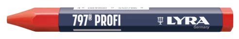 L4870017, LYRA 797® PROFI Förster- und Signierkreide (Ölbasiert) für wetterfeste Markierungen, Box mit 12 roten Kreiden