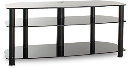 AVCR50/3 1150mm Wide AV Rack in Black for upto 50 LCD/Plasma TVs