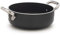 Pentole Agnelli ALSA2106SSPI24 Alblack Casseruola Bassa, in Alluminio, Spessore 5 mm, Fondo Induzione da 10 mm, con 2 Manici in Acciaio Inossidabile, 24 cm, Nero