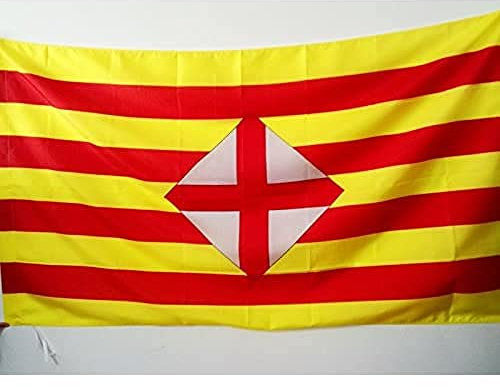 AZ FLAG - Flagge Provinz Barcelona - 150x90 cm - Barcelona Fahne 90 x 150 Cm Scheide Für Mast - Flaggen