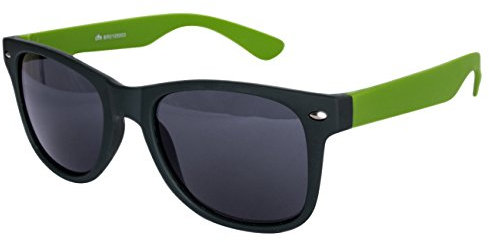 Ciffre Sonnenbrille Nerdbrille Nerd Retro Look Brille Pilotenbrille Vintage Look - ca. 80 verschiedene Modelle Dunkel Grün Schwarz Matt