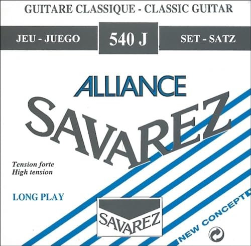 Savarez 655927 - Cuerdas para Guitarra Clásica Alliance HT Classic 540J Juego Tensión Alta, Azul