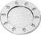 Alessi Mini Girotondo Glasuntersetzer, Edelstahl 18/10 glänzend poliert rostfrei, Set di 4, Silber