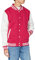 Just Hoods by AWDis Varsity Jacket Blouson, Rose (Hot Pink/White), Large Homme