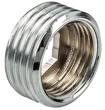 tecuro Reduzieradapter Außengewinde x Innengewinde 1/2 Zoll x 3/8 Zoll Messing verchromt ISO 228-1 konform