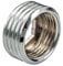 tecuro Reduzieradapter Außengewinde x Innengewinde 1/2 Zoll x 3/8 Zoll Messing verchromt ISO 228-1 konform