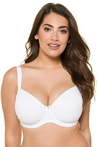 ULLA POPKEN Reggiseno con Ferretto, Coppa Morbida Donna, Bianco, 9D