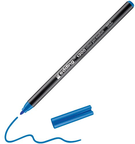 edding 1300 Fasermaler medium - hellblau - 1 Stift - Rundspitze 2 mm - Filzstift zum Zeichnen und Schreiben - Filzstift für Schule, Mandala, Bullet Journal