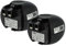 vhbw 2X Akku kompatibel mit Metabo 00064000, 6.00064.50, 6.00059.51, 6.00063.50, 6.00059.50 Werkzeug (2100 mAh, NiMH, 4,8 V)