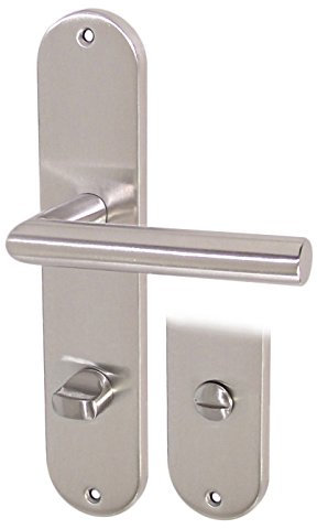 Edelstahl Türbeschlag TA-1206 Langschild WC Renovierung Türgriffe Türklinke