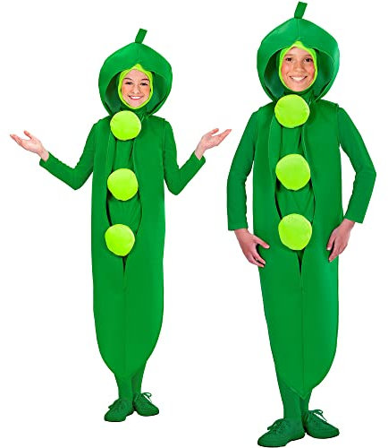 W WIDMANN MILANO Party Fashion - Costume da bambino pisello, verdura, verde, in maschera, carnevale