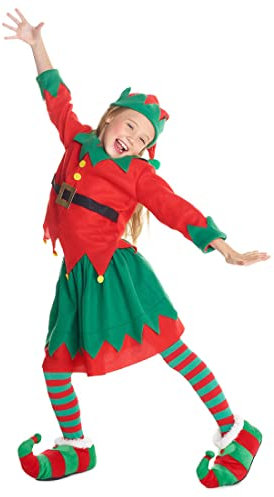 Morph Kostüm Wichtel Kinder Elfe Mädchen Weihnachtskostüm Kinder Größe M