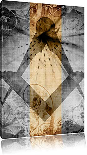 Pixxprint Symbol Freimaurer B&W, Größe: 120x80cm, Leinwandbild, fertig gespannt, Wandbild, Dekoration, Kunstdruck, kein Poster