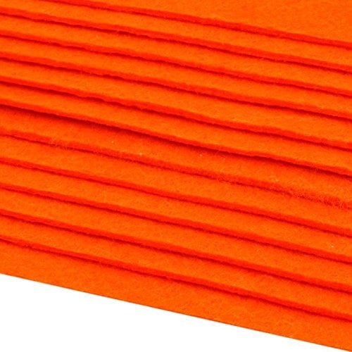 Schnoschi 12 Filzplatten Bastelfilz Filz orange 2-3 mm dick DIN A4 20x30 cm