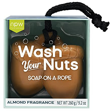 NPW Men's Novelty Soap Bar - Hello Handsome Wash Your Nuts Soap On A Rope For Men