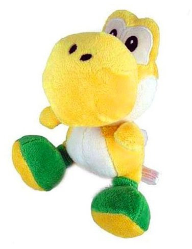 Super Mario - Gelber Yoshi Plüschfigur 17cm