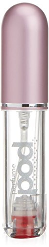 Perfume Pod Clear Refillable Perfume Atomiser with Spray & Genie-S Refill (Pink)