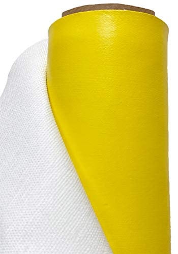 A-Express Kunstleder Lederimitat Wasserdicht Leder Stoff Schneiderei Kleidung Kleid Meterware - Zitronengelb - 100cm x 140cm