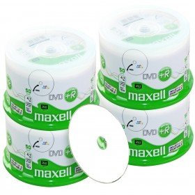 Maxell DVD+R 4.7 GB / 120 min, Full Printable, 200 Stück in Cakebox