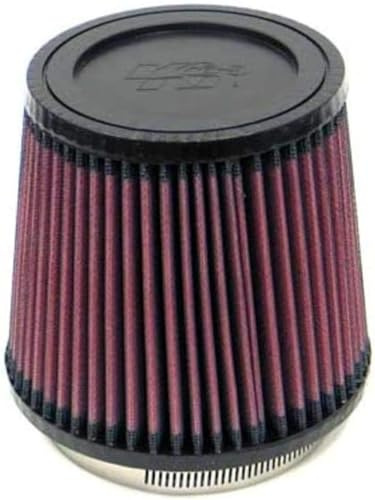 K&N RU-4250 KFZ und Motorrad Luftfilter, kegelförmig, 95 mm Anschluss Rot | 95mm Flansch, 137mm Untendurchmesser, 111mm Obendurchmesser, 127mm Höhe (RU-4250)