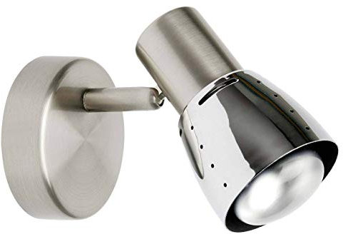 Brilliant Wandspot in eisen chrom - Strahler im modernen Design mit E14-Fassung (Leuchtmittel exklusive) geeignet für LED - Wandlampe passend für viele Ecken