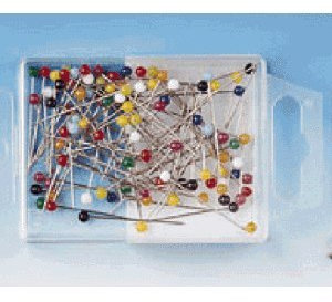 Wedo 10 x Buntkopf-Stecknadel 3x30mm VE=100 Stück farbig Sortiert