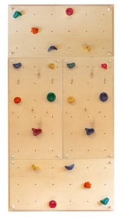 Gartenpirat Kletterwand Indoor IW4 ca. 2,60 m² mit Vier Wandplatten 114 x 57 cm 20 bunten Klettersteinen und Montagematerial für Kinder und Erwachsene