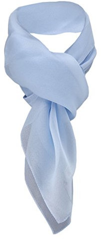 TigerTie Damen Chiffon Halstuch blau hellblau Uni Gr. 90 cm x 90 cm - Schal